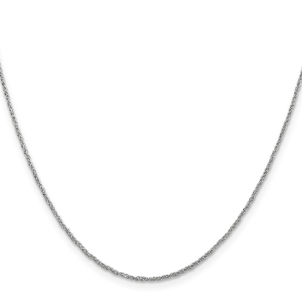 14K White Gold 22 Inch 1.1mm Ropa With Spring Ring Clasp Chain Necklace