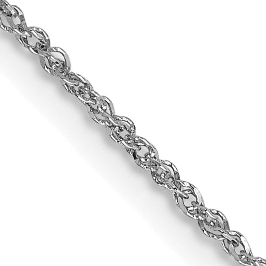 14K White Gold 16 Inch 1.1mm Ropa With Spring Ring Clasp Chain Necklace