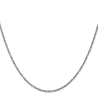 14K White Gold 14 Inch 1.7mm Ropa With Lobster Clasp Chain Necklace