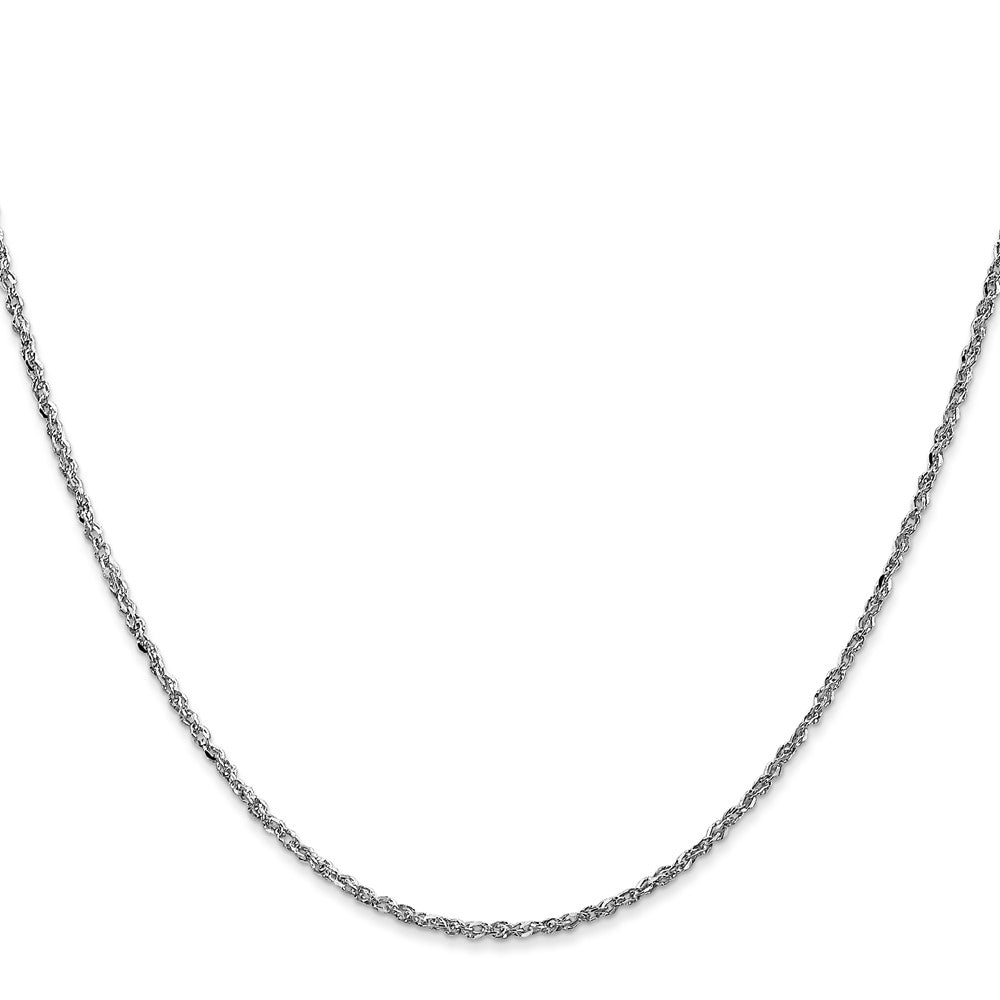 14K White Gold 16 Inch 1.7mm Ropa With Lobster Clasp Chain Necklace