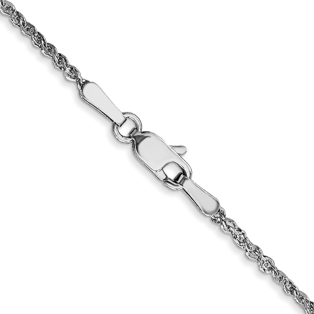 14K White Gold 16 Inch 1.7mm Ropa With Lobster Clasp Chain Necklace