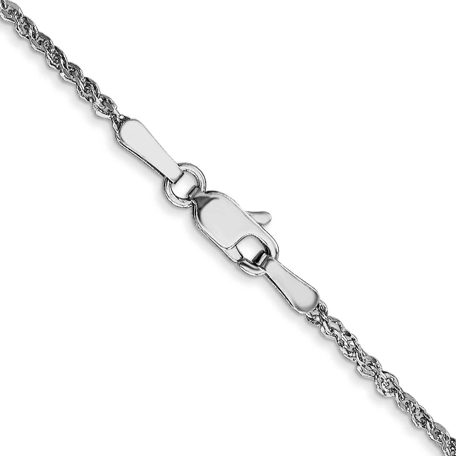 14K White Gold 18 Inch 1.7mm Ropa With Lobster Clasp Chain Necklace