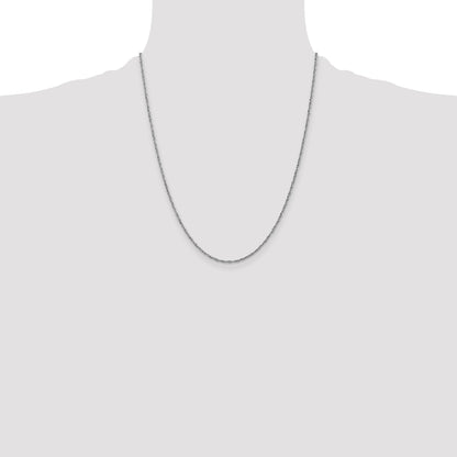 14K White Gold 22 Inch 1.7mm Ropa With Lobster Clasp Chain Necklace