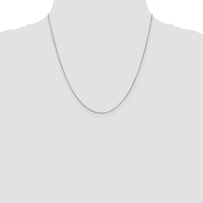 14K White Gold 20 Inch .6mm Round Snake With Lobster Clasp Chain Necklace