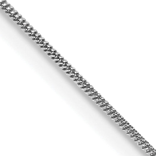 14K White Gold 18 Inch .6mm Round Snake With Lobster Clasp Chain Necklace