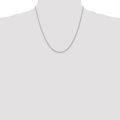 14K White Gold 20 Inch 1.1mm Round Snake With Lobster Clasp Chain Necklace