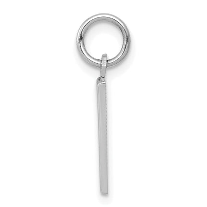 14k White Gold 14kw Small Polished Number 1 Charm