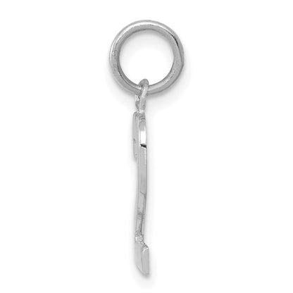 14k White Gold 14kw Small Polished Number 2 Charm