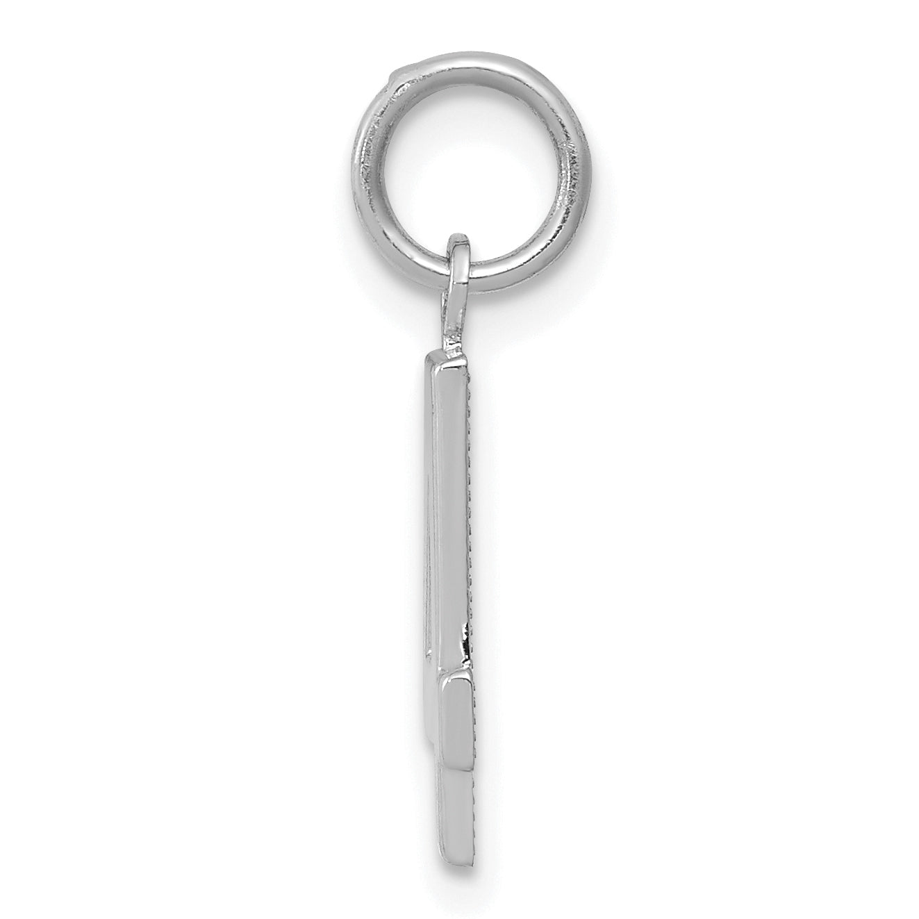 14k White Gold 14kw Small Polished Number 4 Charm