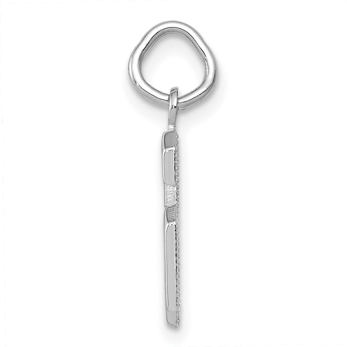 14k White Gold 14kw Small Polished Number 6 Charm