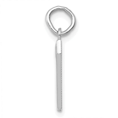 14k White Gold 14kw Small Polished Number 7 Charm