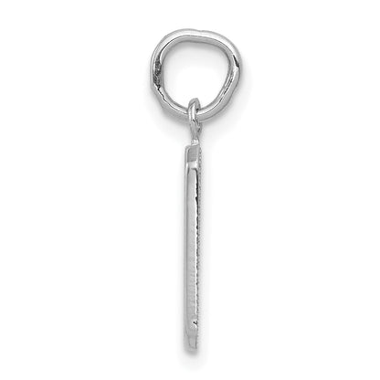 14k White Gold 14kw Small Polished Number 9 Charm