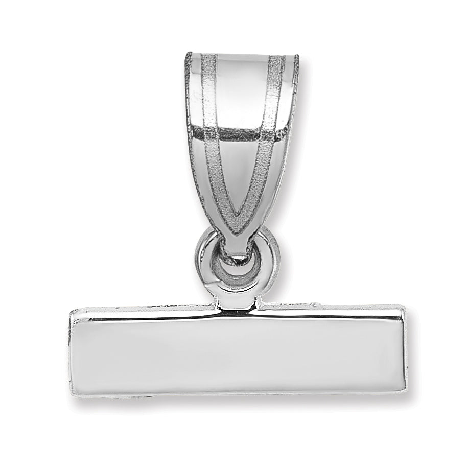 14k White Gold 14kw Small Polished Top Charm