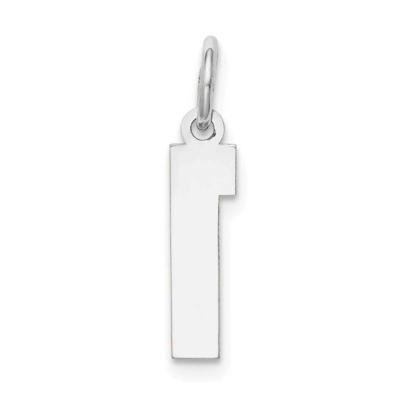 14k White Gold 14kw Small Satin Number 1 Charm