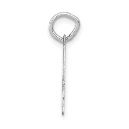 14k White Gold 14kw Small Satin Number 4 Charm