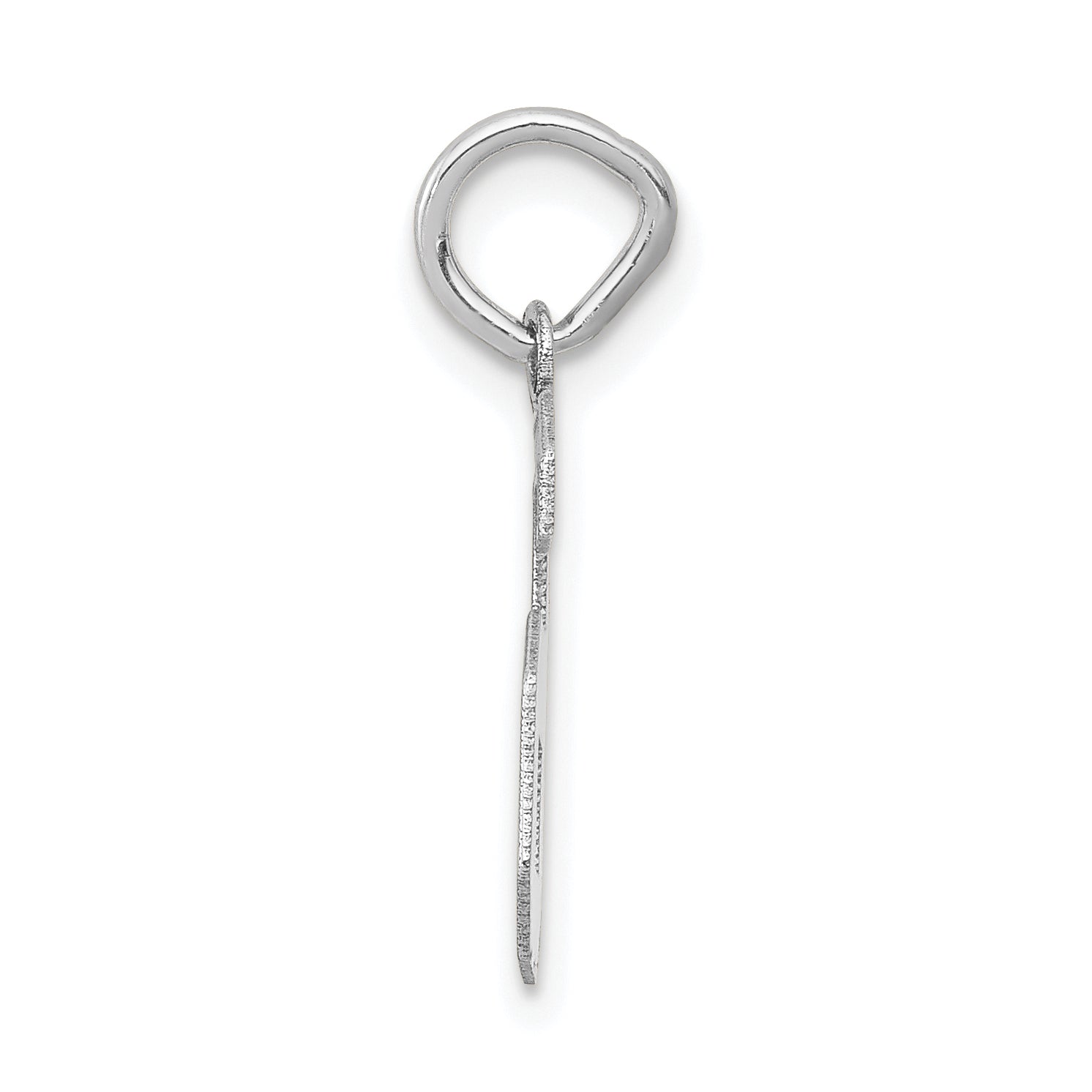 14k White Gold 14kw Small Satin Number 6 Charm