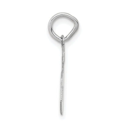 14k White Gold 14kw Small Satin Number 6 Charm