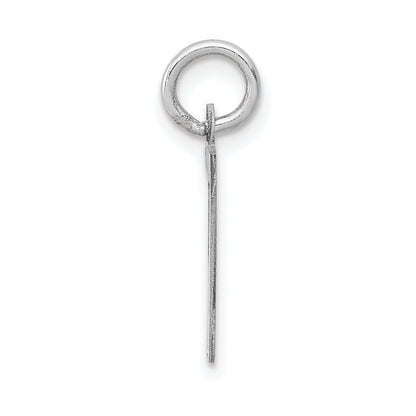14k White Gold 14kw Small Satin Number 7 Charm