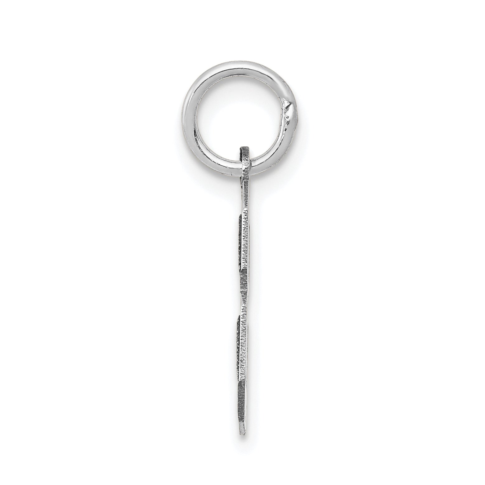 14k White Gold 14kw Small Satin Number 8 Charm