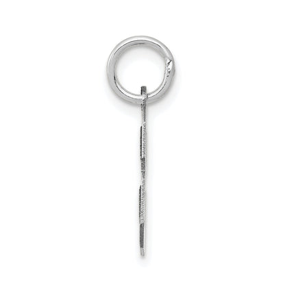 14k White Gold 14kw Small Satin Number 8 Charm