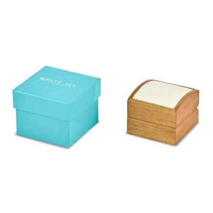 SS White Ice .06ct. Blue Diamond Earrings