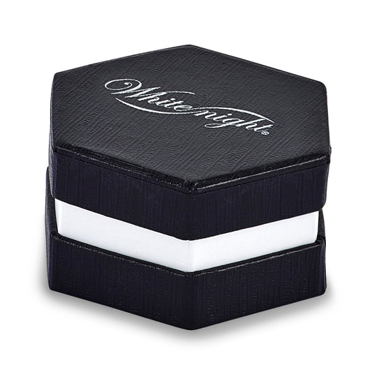 Sterling Silver White Night Rhodium-Plated Black And Diamond Square Post Earrings