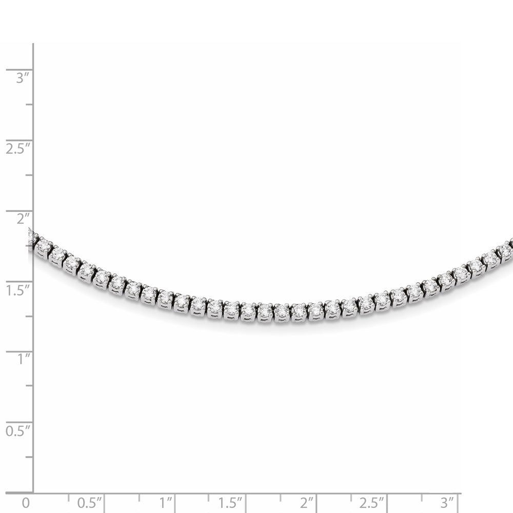 14K White Gold Complete 6.68 Carat Round Aaa Diamond 17.5 Inch Necklace