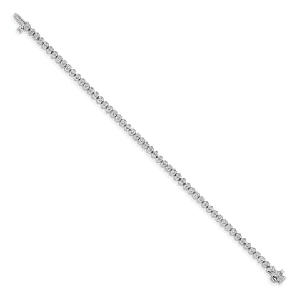 14K White Gold Complete 1 Carat Round Vs Diamond 4 Prong 7 Inch Tennis Bracelet