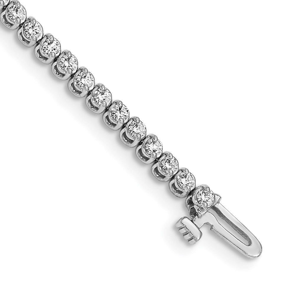 14K White Gold Complete1.9 Carat Round Vs Diamond 2 Prong 7 Inch Tennis Bracelet