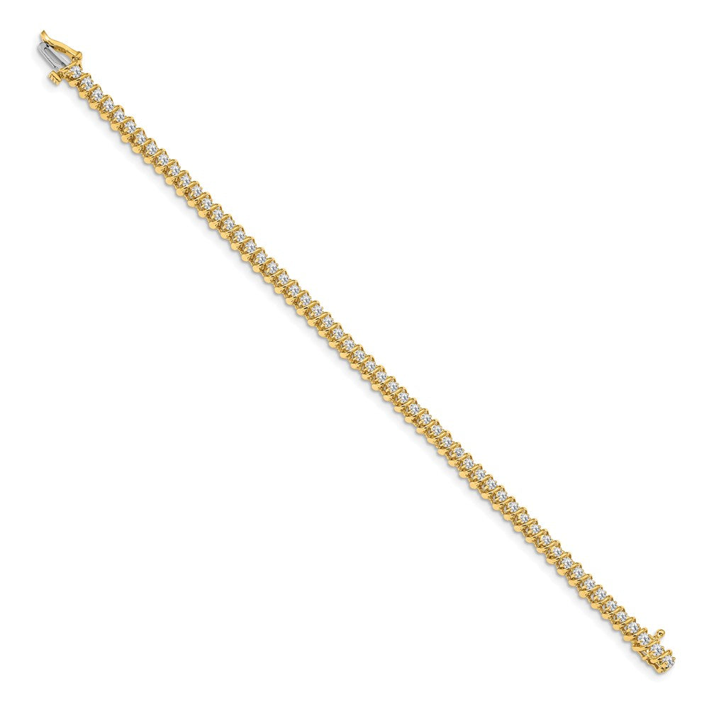 14k Yellow Gold 7/8 Ct. Lab Grown Diamond VS/SI+ G+ Roind Tennis Bracelet