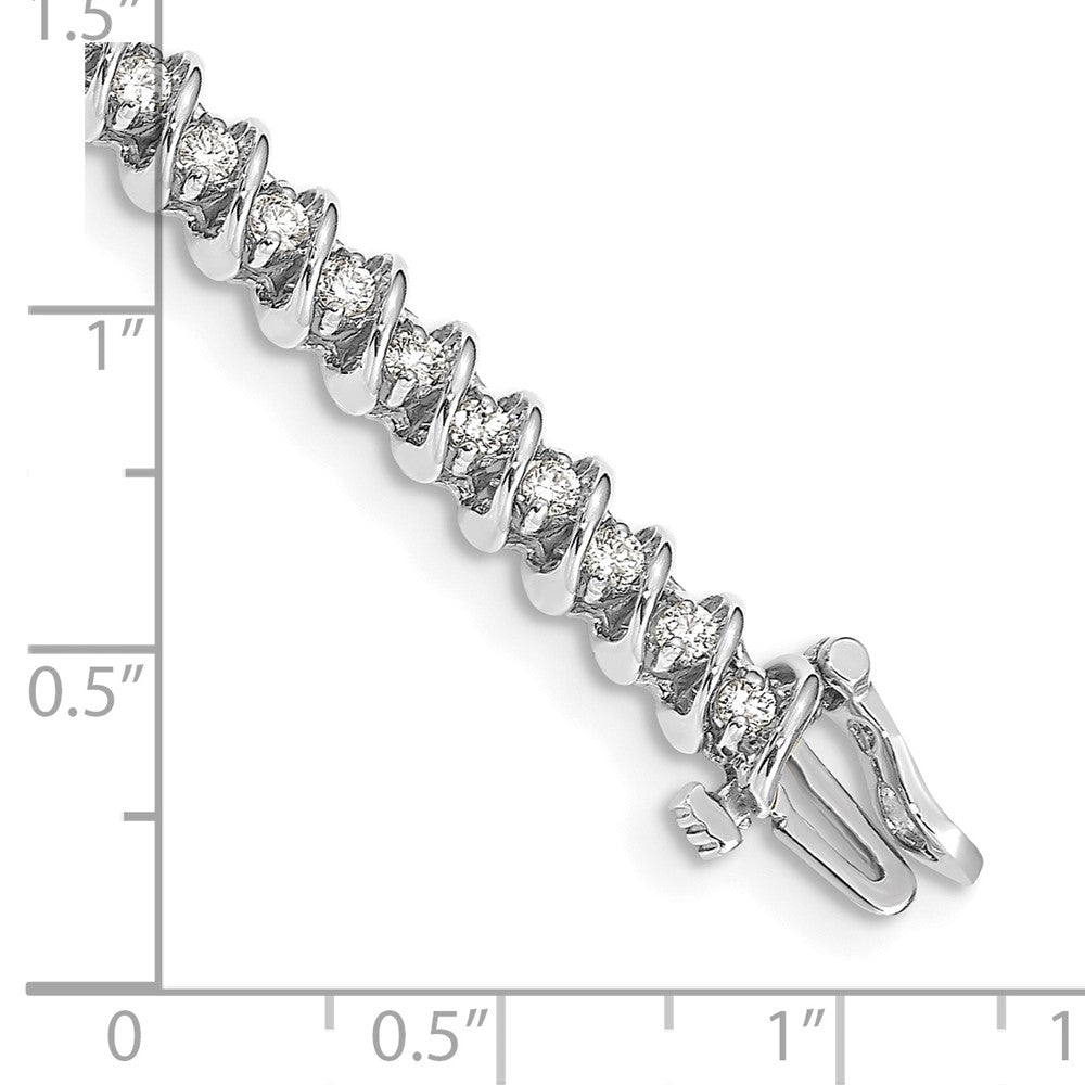 14k White Gold 2 Ct. Lab Grown Diamond VS/SI+ G+ Round Tennis Bracelet