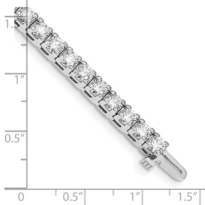 14K White Gold Complete 10.8 Carat Round Aaa Diamond 4 Prong 7 Inch Tennis Bracelet