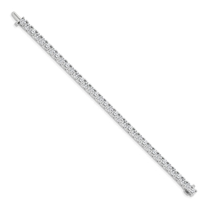 14K White Gold Complete 12.5 Carat Round A Diamond 4 Prong 7 Inch Tennis Bracelet