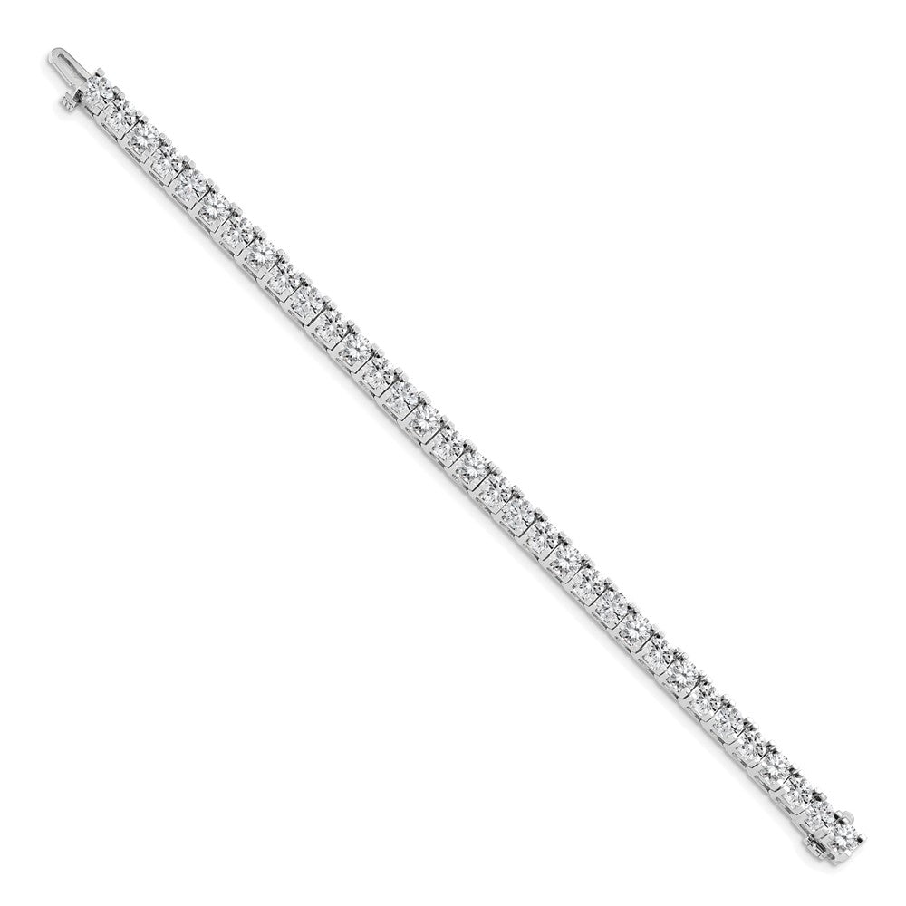 14K White Gold Complete 17 Carat Round Vs Diamond 4 Prong 7 Inch Tennis Bracelet