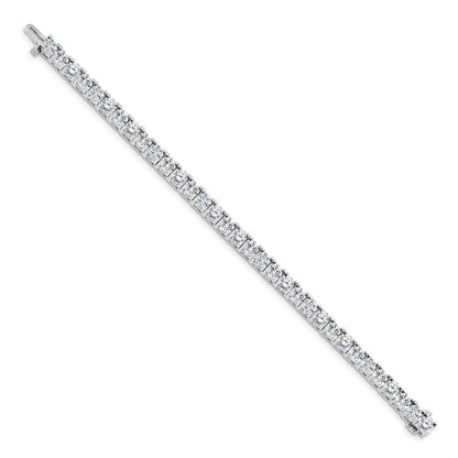 14K White Gold Complete 17 Carat Round Vs Diamond 4 Prong 7 Inch Tennis Bracelet