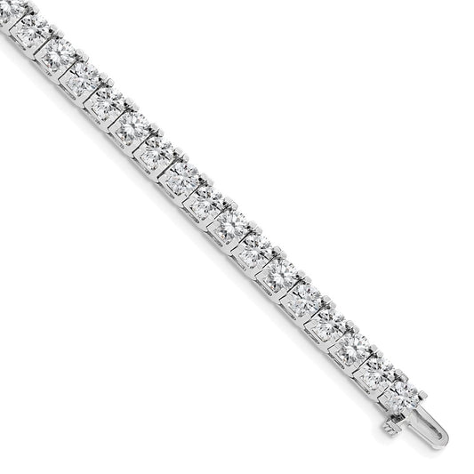 14K White Gold Complete 17 Carat Round Vs Diamond 4 Prong 7 Inch Tennis Bracelet