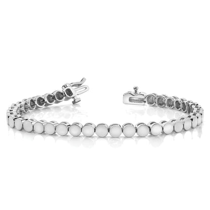 14K White Gold Holds 32 Stones Up To 4mm Round Add A Diamond 7 Inch Bracelet