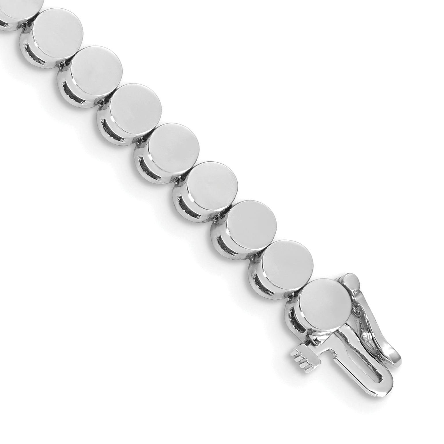 14K White Gold Holds 32 Stones Up To 4mm Round Add A Diamond 7 Inch Bracelet