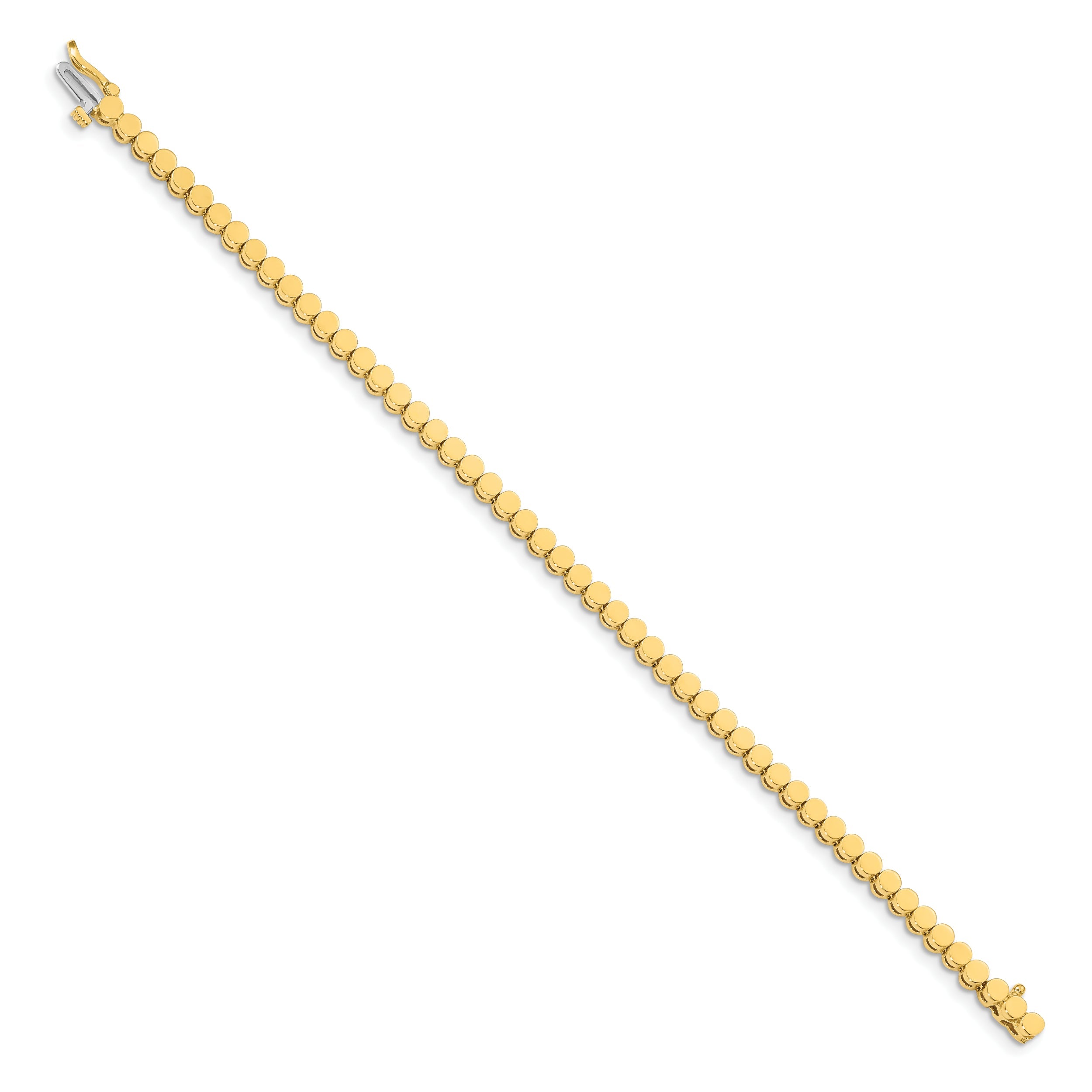 14K Yellow Gold Holds 52 Stones Up To 2.25mm Round Add A Diamond 7 Inch Bracelet