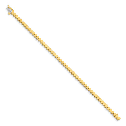 14K Yellow Gold Holds 52 Stones Up To 2.25mm Round Add A Diamond 7 Inch Bracelet
