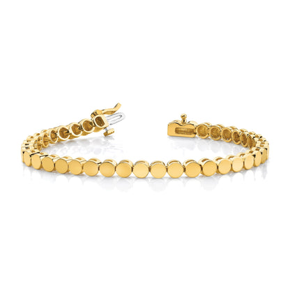 14K Yellow Gold Holds 52 Stones Up To 2.25mm Round Add A Diamond 7 Inch Bracelet
