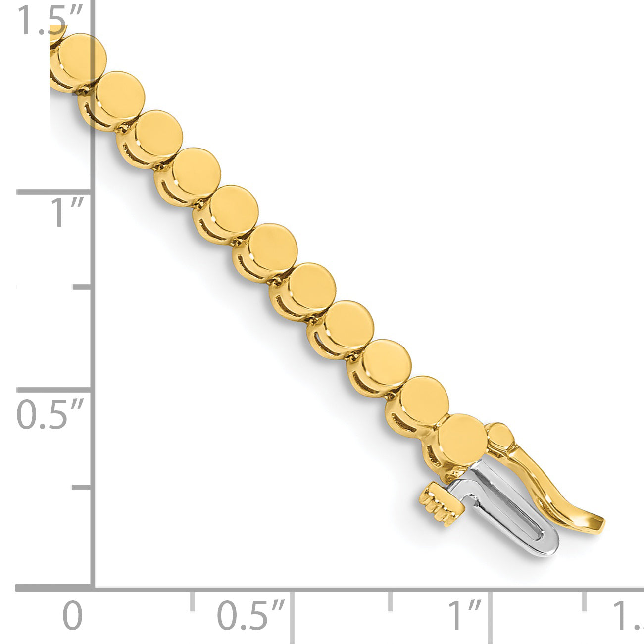 14K Yellow Gold Holds 52 Stones Up To 2.25mm Round Add A Diamond 7 Inch Bracelet