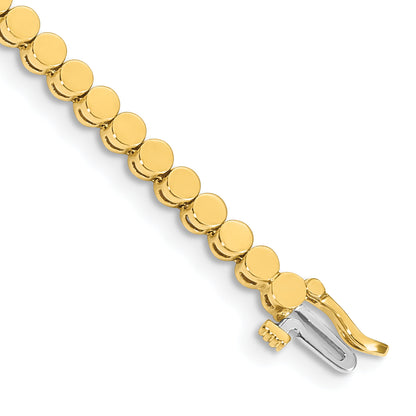 14K Yellow Gold Holds 52 Stones Up To 2.25mm Round Add A Diamond 7 Inch Bracelet
