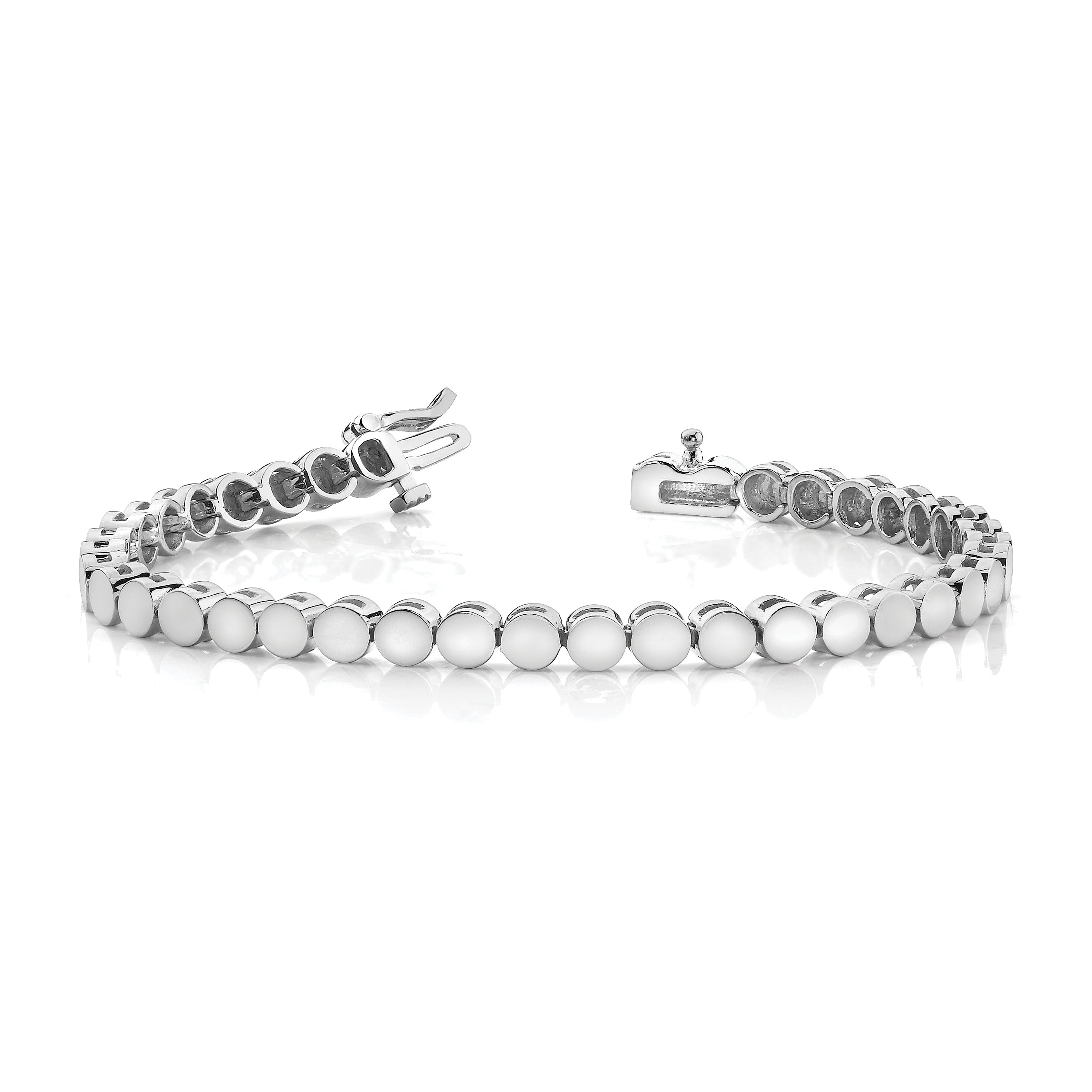 14K White Gold Holds 52 Stones Up To 2.25mm Round Add A Diamond 7 Inch Bracelet