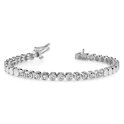 14K White Gold Holds 52 Stones Up To 2.25mm Round Add A Diamond 7 Inch Bracelet