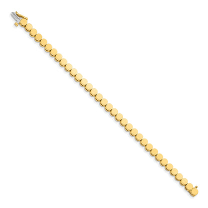 14K Yellow Gold Holds 35 Stones Up To 3.5mm Round Add A Diamond 7 Inch Bracelet