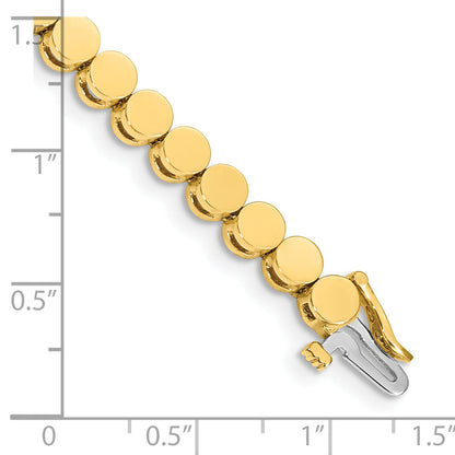 14K Yellow Gold Holds 35 Stones Up To 3.5mm Round Add A Diamond 7 Inch Bracelet