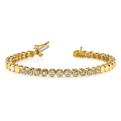 14K Yellow Gold Holds 35 Stones Up To 3.5mm Round Add A Diamond 7 Inch Bracelet