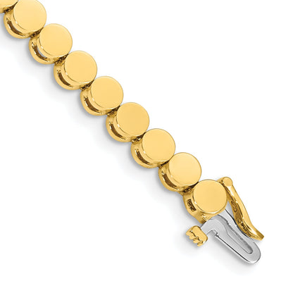 14K Yellow Gold Holds 35 Stones Up To 3.5mm Round Add A Diamond 7 Inch Bracelet