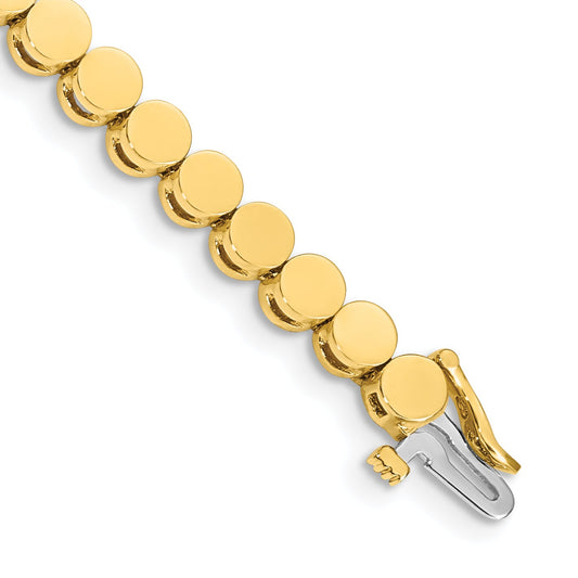 14K Yellow Gold Holds 35 Stones Up To 3.5mm Round Add A Diamond 7 Inch Bracelet